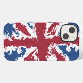 Union Jack Liquid Art iPhone Hülle (Rückseite (Horizontal))