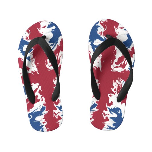 Union Jack Liquid Art Kinderbadesandalen (Fußbett)