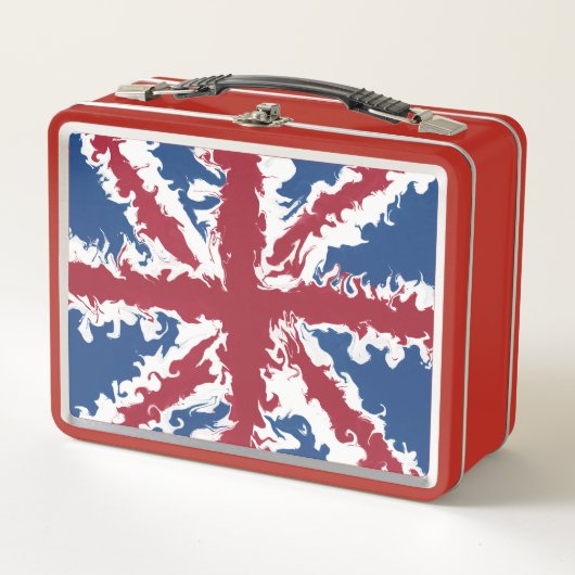 Union Jack Liquid Art Metall Brotdose (Vorderseite)