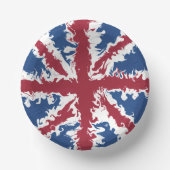 Union Jack Liquid Art Pappteller (Vorderseite)