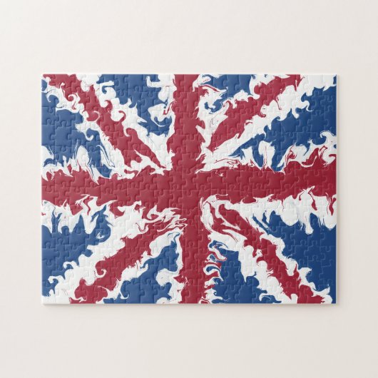Union Jack Liquid Art Puzzle (Horizontal)