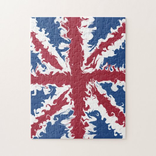 Union Jack Liquid Art Puzzle (Vertikal)