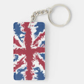 Union Jack Liquid Art Schlüsselanhänger (Rückseite)
