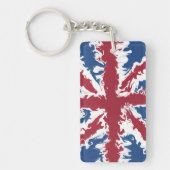 Union Jack Liquid Art Schlüsselanhänger (Vorderseite)
