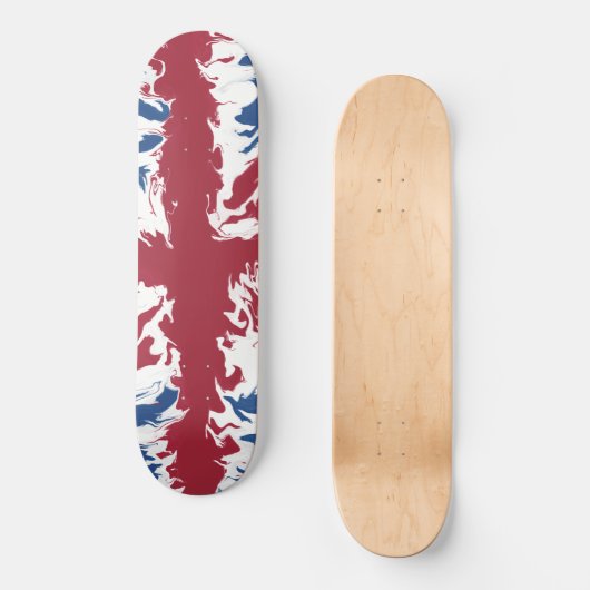 Union Jack Liquid Art Skateboard (Vorderseite)