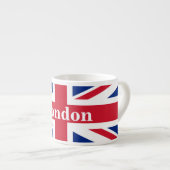 Union Jack London ~ Britische Flagge Espressotasse (Vorderseite Rechts)