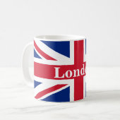 Union Jack London ~ Britische Flagge Kaffeetasse (Vorderseite Links)