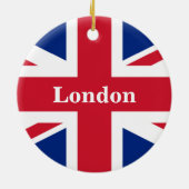Union Jack London ~ Britische Flagge Keramik Ornament (Hinten)