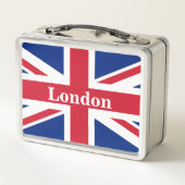 Union Jack London ~ Britische Flagge Metall Brotdose (Rückseite)