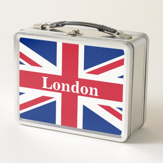 Union Jack London ~ Britische Flagge Metall Brotdose (Vorderseite)
