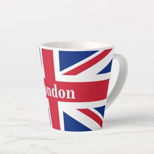 Union Jack London ~ Britische Flagge Milchtasse (Rechte Ecke)