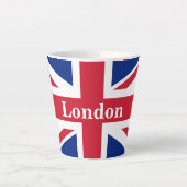 Union Jack London ~ Britische Flagge Milchtasse (Vorderseite)