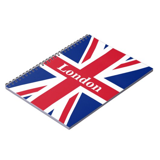 Union Jack London ~ Britische Flagge Notizblock (Linke Seite)