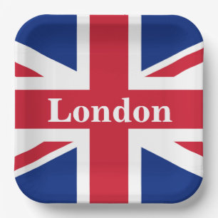 Union Jack London ~ Britische Flagge Pappteller