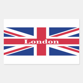 Union Jack London ~ Britische Flagge Rechteckiger Aufkleber