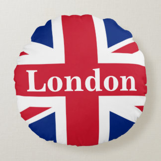 Union Jack London ~ Britische Flagge Rundes Kissen