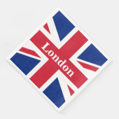 Union Jack London ~ Britische Flagge Serviette (Ecke)