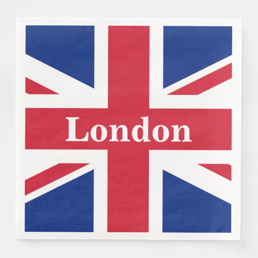 Union Jack London ~ Britische Flagge Serviette (Vorderseite)