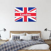 Union Jack London ~ British Flag Canvas Print Leinwanddruck (Insitu (Schlafzimmer))