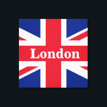 Union Jack London ~ British Flag Canvas Print Leinwanddruck<br><div class="desc">Flagge des Vereinigten Königreichs Großbritannien und Nordirland mit Londoner Text. Verlassen,  Text anpassen oder leer machen.</div>