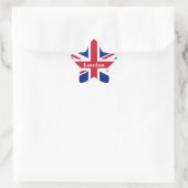 Union Jack London ~ British Flag Classic Round Sti Stern-Aufkleber (Tasche)