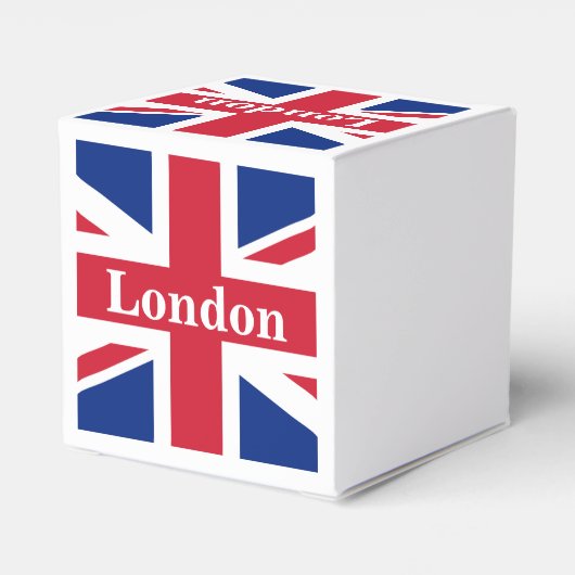 Union Jack London ~ British Flag Favor Box Geschenkschachtel (Rückseite)