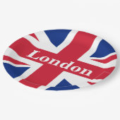Union Jack London ~ British Flag Paper Plate Pappteller (Schrägansicht)