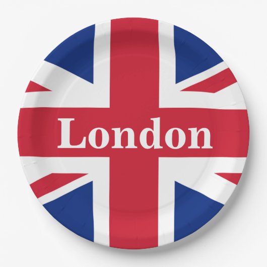 Union Jack London ~ British Flag Paper Plate Pappteller (Vorderseite)