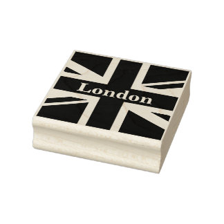Union Jack London ~ British Flag Rubber Briefmarke Gummistempel