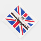 Union Jack London Skyline Themenpapier Napkins Serviette (Ecke)