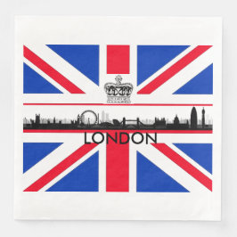 Union Jack London Skyline Themenpapier Napkins Serviette