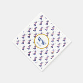UNION JACK Map Monogram Scripting Paper Serviette (Ecke)