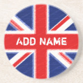 Union Jack mit Bereich für Personalisierung Getränkeuntersetzer (Vorne)