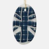 Union Jack mit Fotovoltaik-Solarzellen. Keramik Ornament (Rechts)