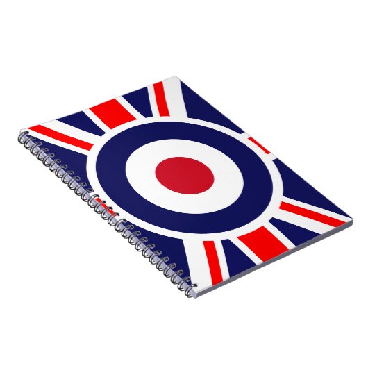 Union Jack Mod England Ziel Notizblock (Rechte Seite)