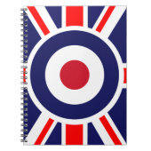 Union Jack Mod England Ziel Notizblock (Vorderseite)