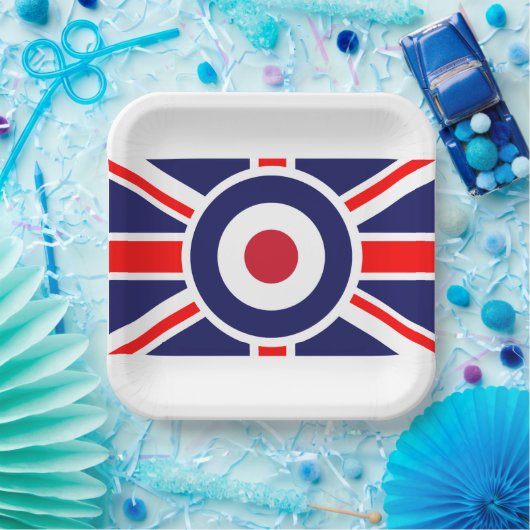 Union Jack Mod England Ziel Pappteller (Party)