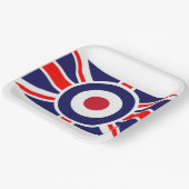 Union Jack Mod England Ziel Pappteller (Gewinkelt)