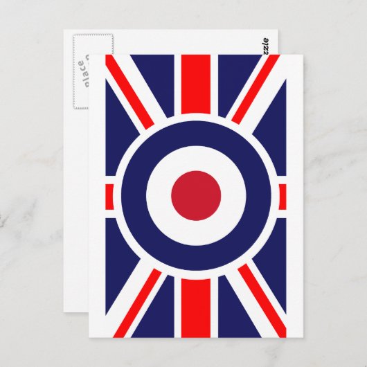 Union Jack Mod England Ziel Postkarte (Vorne/Hinten)