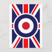 Union Jack Mod England Ziel Postkarte (Vorderseite)