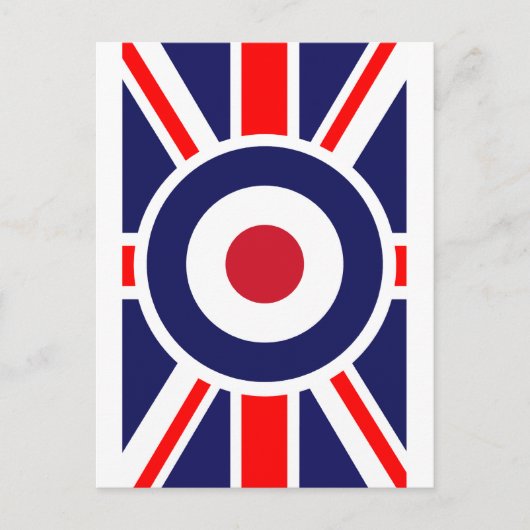 Union Jack Mod England Ziel Postkarte (Vorderseite)