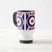 Union Jack Mod England Ziel Reisebecher (Vorderseite Links)
