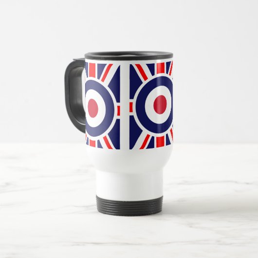 Union Jack Mod England Ziel Reisebecher (Vorderseite Links)