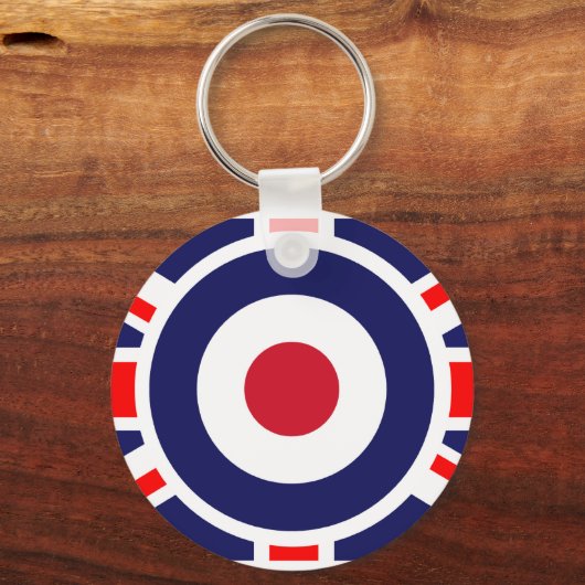 Union Jack Mod England Ziel Schlüsselanhänger (Vorderseite)