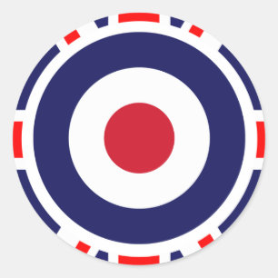 Union Jack Mods England Zielscheibe Runder Aufkleber