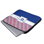UNION JACK Monogram Custom Christlich UK Laptopschutzhülle (Vorne Knopf)