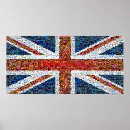 Union Jack Montage - Große Poster (Vorne)