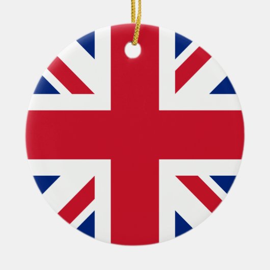 Union Jack National Flag Großbritannien Keramik Ornament (Vorne)