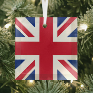 Union Jack National Flag Großbritannien Ornament Aus Glas