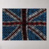 Union Jack of Paperclips Poster (Vorne)
